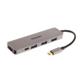هاب USB فیلیپس 5 پورت نمای جانبی